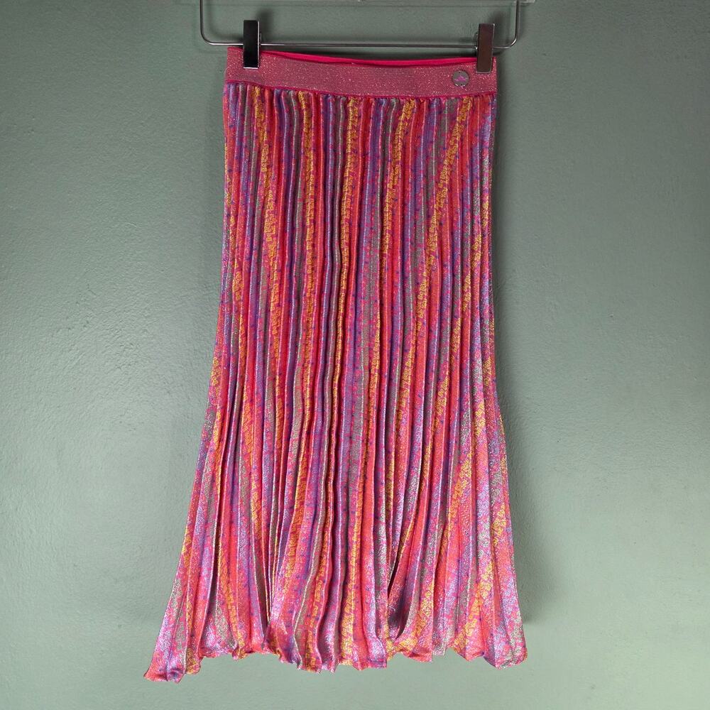 Disney Princess Girls Be True Be You Pleated Skirt 11 12 Stripe Sparkle Colorful